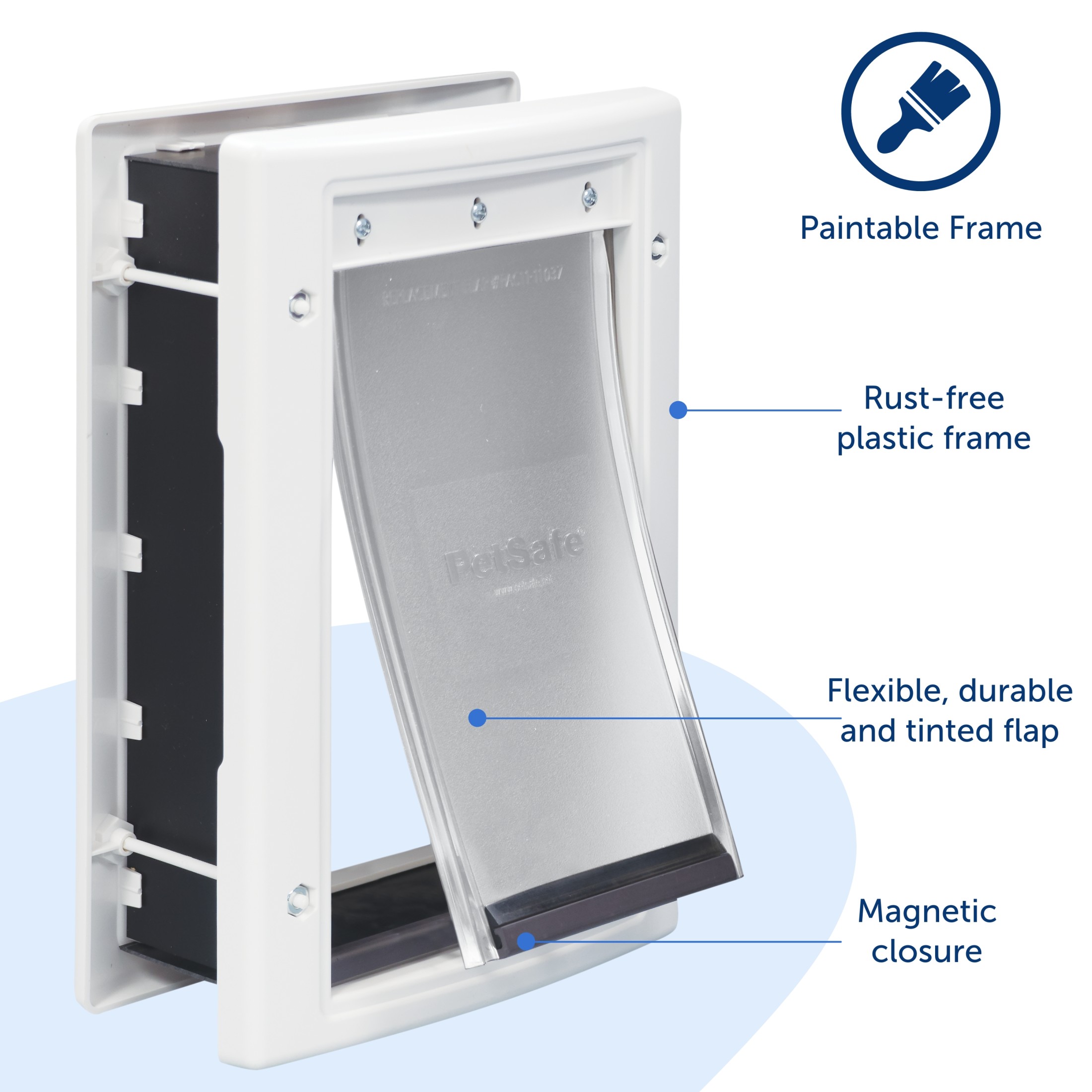 PetSafe Plastic Pet Door, Small, Up to 15 lbs, White photo 3