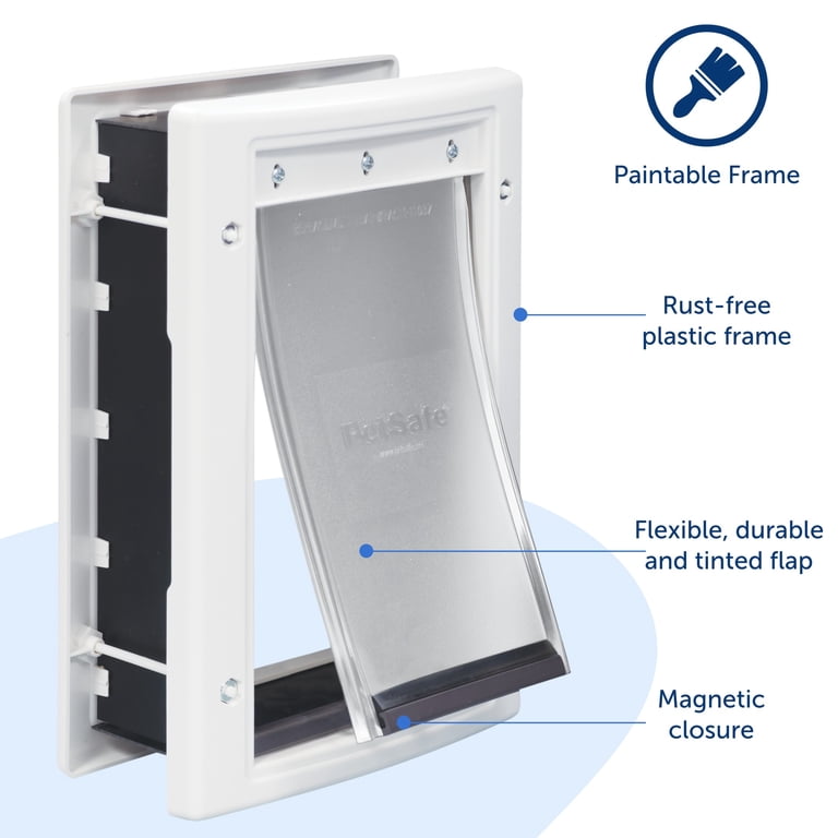 PetSafe Never Rust Plastic Dog Door, Large, Paintable White photo 3