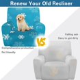 thumbnail image 5 of Renewold Blue Snowflakes Cover for Recliner Chair Non-Slip Dog Chair Cover 4 Pieces Couch Slipcover Recliner Christmas Decor with Elastic Bottom and Side Pocket for Kids Pets Dogs, 5 of 8