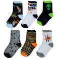 thumbnail image 1 of Peak 2 Peak Unisex Infant, Baby and Toddler 6-Pack "Space" Ankle Socks -2T-4T Months, 1 of 3