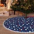 thumbnail image 6 of Rocae Colorful Stars for Christmas Tree Skirt with Pom Pom Trim for Holiday Party for Holiday Home Decor Indoor Outdoor-30", 6 of 7