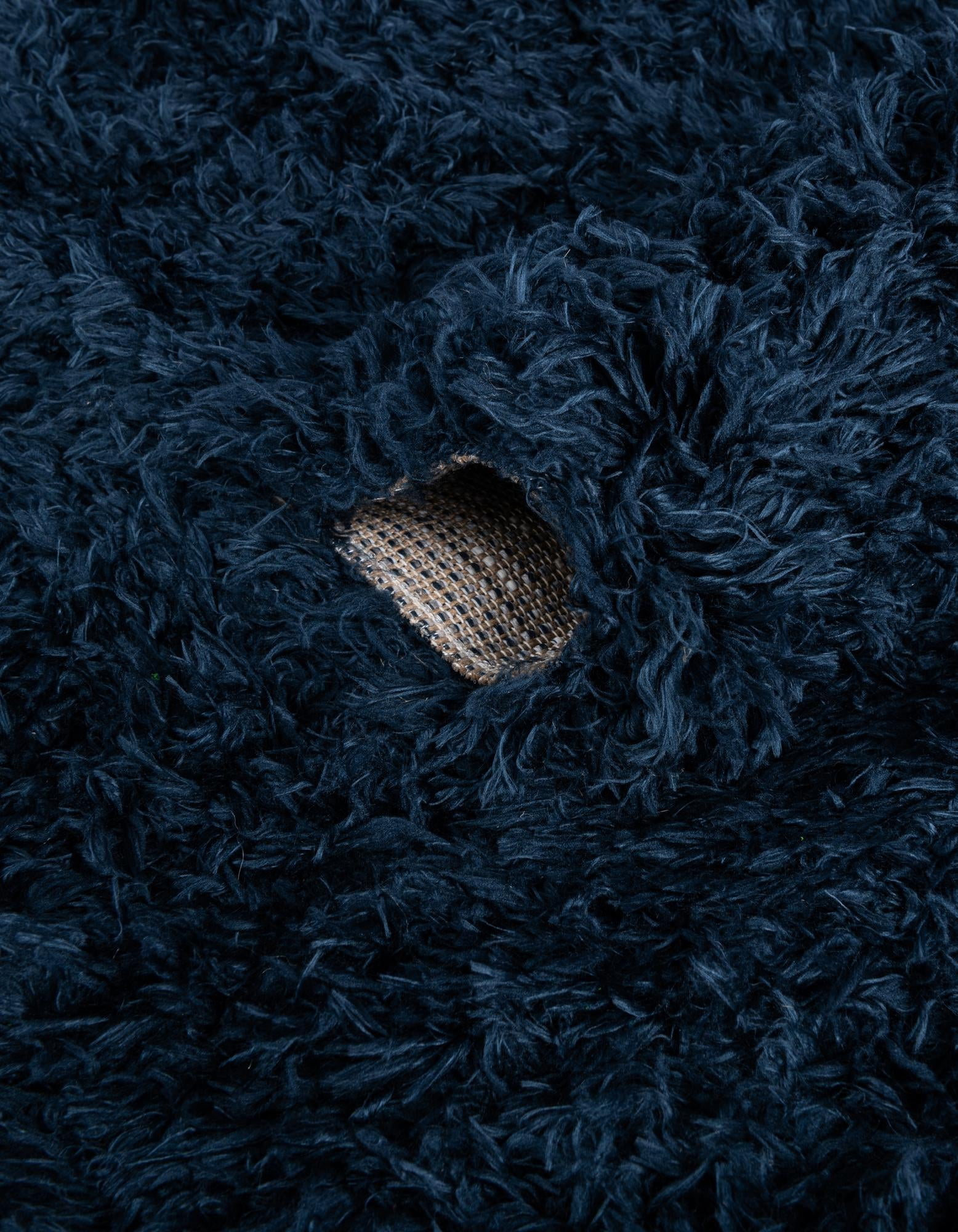 Marilyn Monroe Opulence Shag Collection Area Rug - Silver Screen (2' x 10' Runner Aegean Blue)