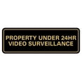 thumbnail image 2 of Standard Property Under 24 Video Surveillance Sign -Black - Large 3" X 9", 2 of 5