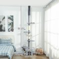 thumbnail image 3 of PawHut Floor to Ceiling Cat Tree, Adjustable Height 87-100", 3 of 10