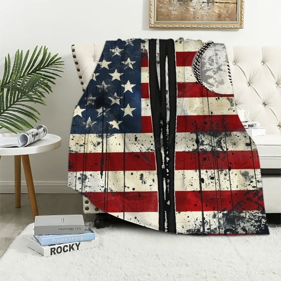 Qinduosi Baseball Vintage Beach Towel in Microfiber Quick Dry Bath Retro American Flag Big Towels Soft Lightweight Pool Sport Oversized Towels Sand Free Travel Swimming Decor Gifts for Adults