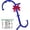 Blue, variant on Massage Trigger Point Cane,Muscle Release Tool Self Massage Hook Cane,Handheld Back,Neck,Shoulder,Leg and Feet Massager Rod,Body Deep Tissue Gifts for Men & Women,Black