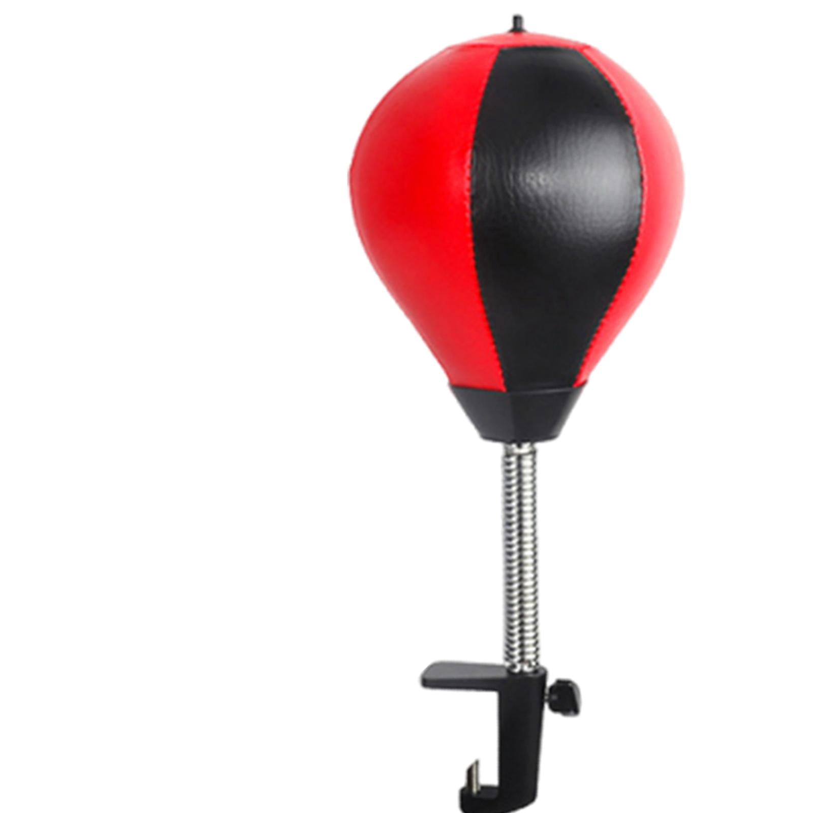 funtasica Desktop Punching Bag Workout with Desk Clamp for Home Office with Inflator Heavy Duty Anger Management Toys Focus Bag Fitness red black