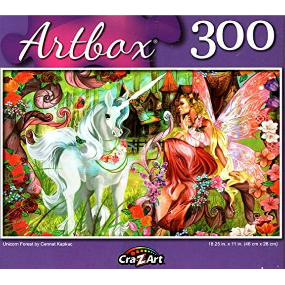 Unicorn Forest by Cennet Kapkac - 300 Pieces Jigsaw Puzzle