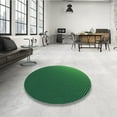 thumbnail image 4 of Ahgly Company Machine Washable Indoor Round Transitional Deep Teal Green Area Rugs, 7' Round, 4 of 7