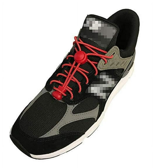 3 Pairs Lazy No Tie Tieless Elastic Lock Laces ShoeLaces Strings for Kids Adults Sneakers Canvas Jogging Running Sports