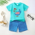 thumbnail image 2 of Toddler Boy Clothes Baby Boys Set Kids Spring Summer Elastic Print Short Sleeve Beach 12 18 24 Month 3T 4T 5T T Shirts Tops Shorts Outfits Clothing Two Pieces, 2 of 9