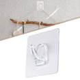 thumbnail image 2 of Small Adhesive Wall Hooks Hooks With Adhesive Strips Damage Free Sticky Hooks For Hanging Decorations Lights And Cables Plastic Sticky Utility Hook For Home Kitchen Bathro, 2 of 5
