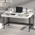 thumbnail image 5 of NAIYUFA Computer Desk with Drawers,Home Office Gaming Desks with Hidden Storage,Study Writing Home Office Table for Small Spaces,White, 5 of 8