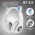 thumbnail image 4 of Auriculares inalámbricos Cateissary con control de micrófono LED color Blanco, 4 of 6