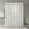 thumbnail image 4 of Home Essence Zoe Fretwork Burnout Sheer Window Curtain Panel, 50" x 95", White, 4 of 5