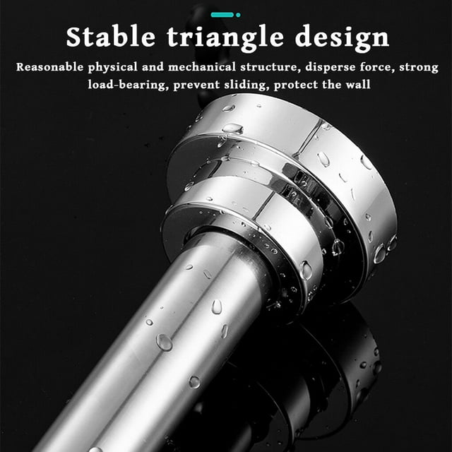 Dalazy Tringle de Douche Télescopique en Acier Inoxydable Sans Perçage Tringle de Bain Réglable 80cm
