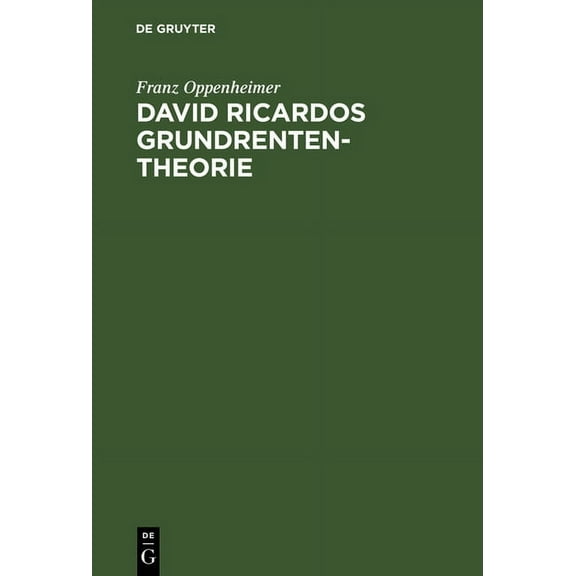 David Ricardos Grundrententheorie, (Hardcover)