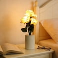 thumbnail image 4 of LED Rose Night Light with Vase - Artificial Silk Flower Lamp for Home Decor, Wedding Centerpieces, and Relaxing Gifts for Women on Birthday, Valentine's, and Anniversary, 4 of 6