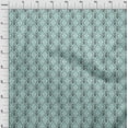 thumbnail image 3 of oneOone Cotton Poplin Pastel Mint Fabric Leaves & Floral Block Sewing Fabric By The Yard Printed Diy Clothing Sewing Supplies 42 Inch Wide, 3 of 4