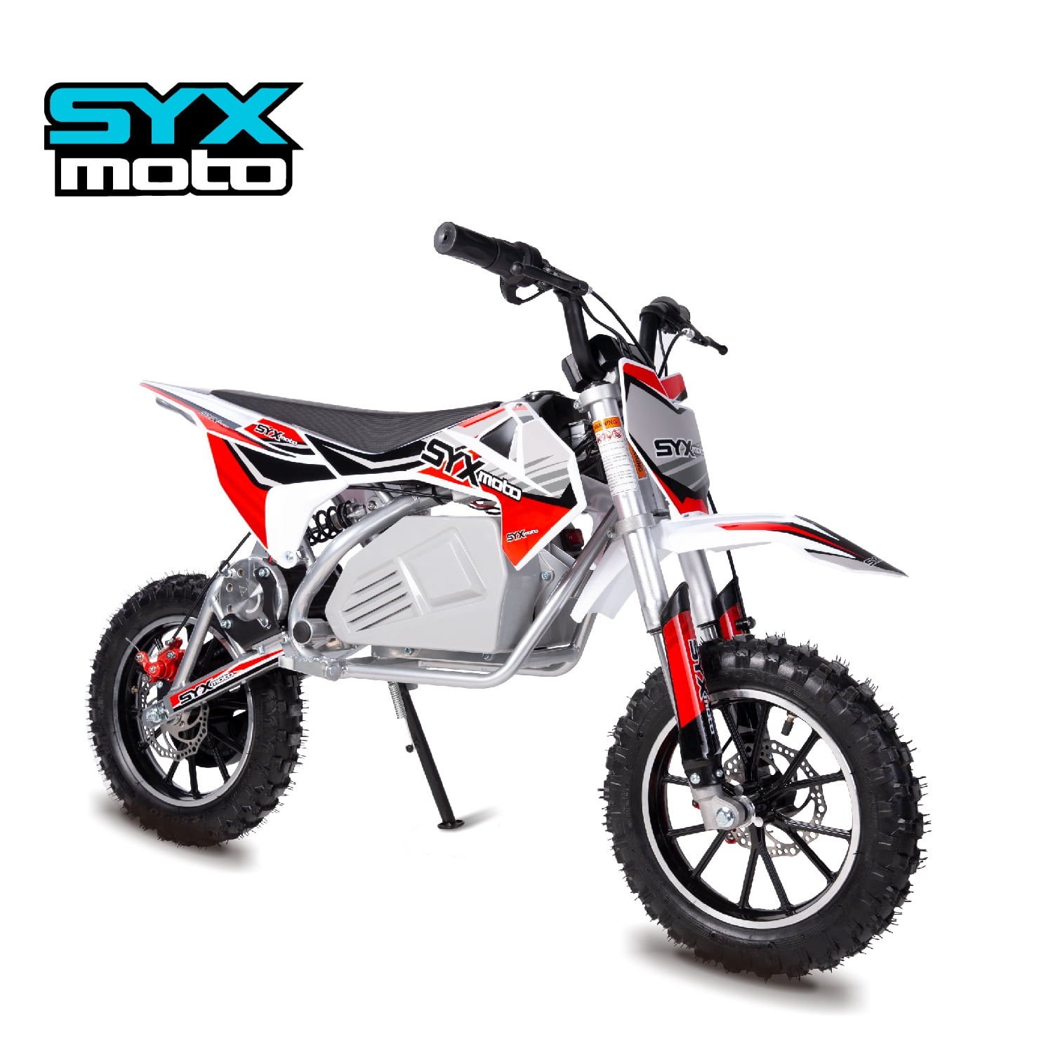 SYX MOTO KBE 500W Electric Dirt Bike for Kids - 36V Mini Pit Bike, Beginner-Friendly, Red/Grey