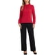 thumbnail image 2 of BLUSA DE CHIFFON CON CUELLO ALTO INSPIRADA EN CHIC OTOÑO INVIERNO PARA MUJERES, CAMISA DE MANGA LARGA DE NEGOCIOS CASUAL EN ROJO, 2 of 6