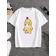thumbnail image 1 of Girls' Short-Sleeve T-Shirt for Summer, Featuring a Trendy And Cute Banana Cat Print, Perfect for Casual Wear. This Stylish And Comfortable Outfit Is Ideal for Outdoor Activities And Makes a Great Gi, 1 of 6