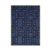 Admit One 7'8" x 10'9" Area Rug In Color Blue