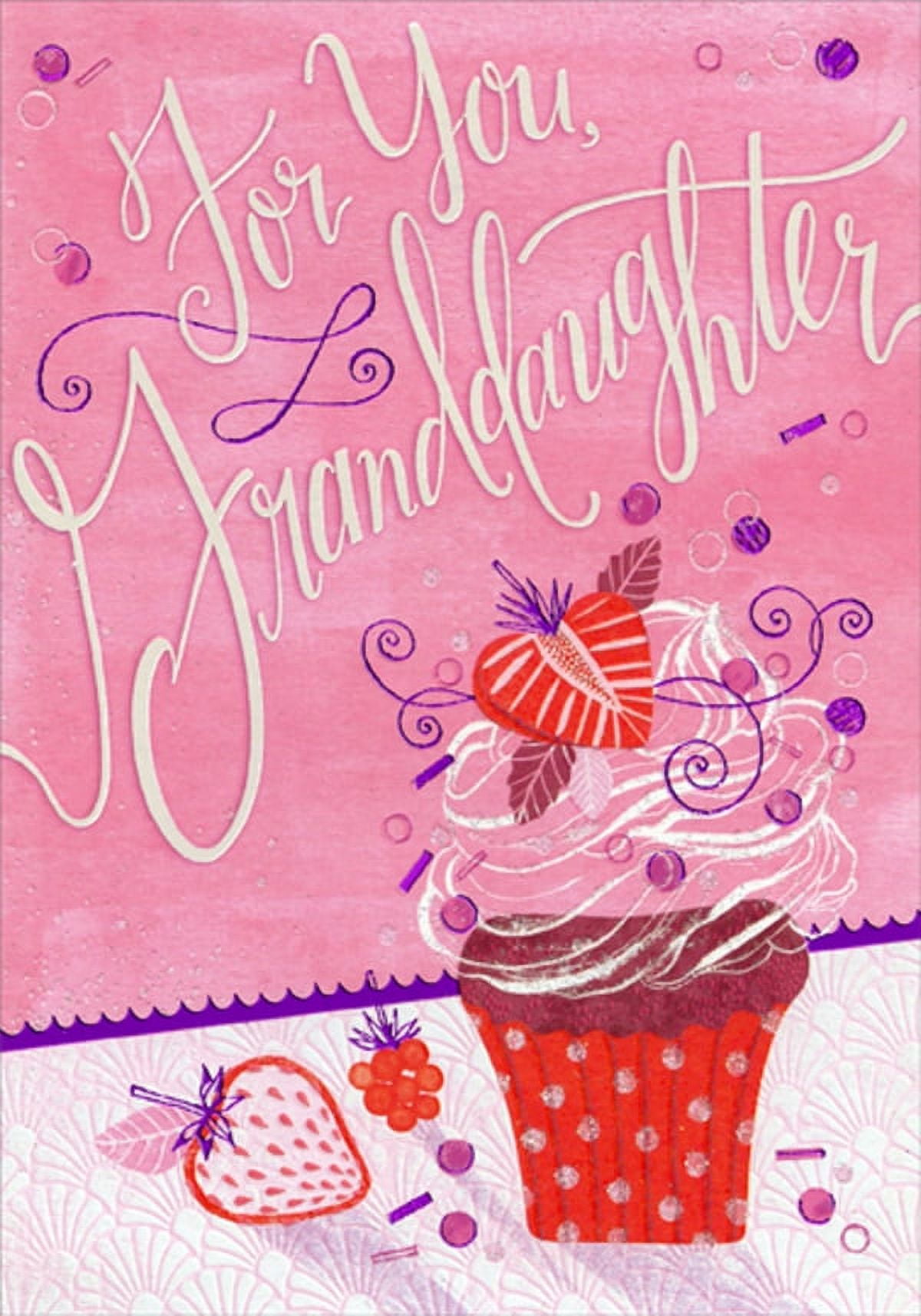 Geburtstagskarte „Just For You Cousin“ Mit Süßem Bär & Blumen – Pink Geprägt, 145 X 170 Mm