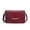 SD Fuchsia, variant on Vanta Saddle Bag Solid Croc-Embossed Vegan Leather Shoulder Bag Handbag by Mia K- Brown