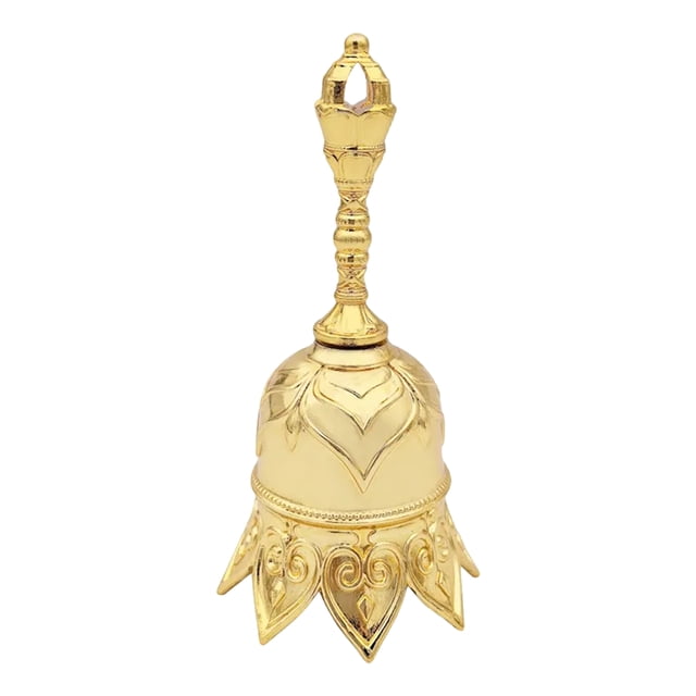 Toystoory Campana clásica de latón utilizada para bodas, aulas escolares y servicios. Timbre telefónico de latón con manivela. Accesorios para instrumentos musicales dorado