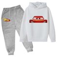 thumbnail image 3 of Sudadera de coches para niño, sudadera con capucha para niña, pantalones, 2 piezas, chándales para niños, ropa para niños de 4 a 14 años, 3 of 5