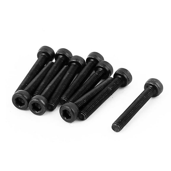 Uxcell M3 x 20mm Metric Hex Socket Countersunk Flat Head Screw Bolts Black (10-pack)