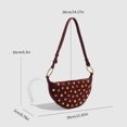 thumbnail image 4 of Designer Studded Shoulder Bag Rivet Crescent Bag 2025 New Women Metal Underarm Bag High-end Retro Rivet Polka Dot Shoulder Bags, 4 of 5