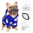 thumbnail image 3 of Haiem Blue And White Polka Dot for Winter Dog Hoodie Sweatshirts with Pockets Warm Dog Clothes for Small Dogs Chihuahua-X-Small, 3 of 7