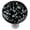 Black And White, variant on Hot Knobs HK8057-KRA Granite Black & Red Round Glass Cabinet Knob - Aluminum Post