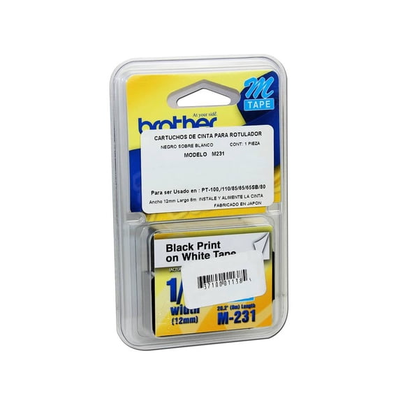 Cinta Negro-Blanco BROTHER M231 Brother P-touch M231
