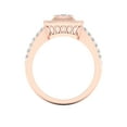 thumbnail image 3 of Imperial 1/2Ct TDW Diamond 10k Rose Gold Cluster Halo Engagement Ring (H-I, I2), 3 of 4