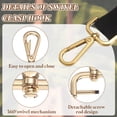 thumbnail image 3 of 1 Inch Swivel Clasp Hooks, 2 Pcs Detachable Snap Hook for Bag Strap Purse Lanyard DIY Craft Hardware, Light Gold, 3 of 7