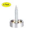 thumbnail image 1 of Tornillos de espejo de 16 mm con tapa decorativa, clavos de acero inoxidable pulido, paquete de 4, 1 of 5