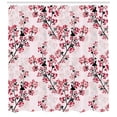 thumbnail image 3 of Ambesonne Floral Shower Curtain, Nature Inspired Branches, 69"Wx84"L, Rose Ruby Black, 3 of 3
