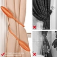 thumbnail image 4 of 4 Pack DIY Twist Curtain Tiebacks Creative Decorative Crystal Drape Tie Backs European Style Random Modelling Curtain Holdbacks for Home & Office Window Blackout & Sheer Drapery (Orange), 4 of 8