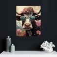 thumbnail image 4 of JRXY Highland Cow Poster Canvas Wall Art Animal Picture for Nursery Farmhouse Kitchen Room Decor 12x16 in, 4 of 4