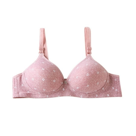 YHGFVOKJ Bras for Women Breathable Casual Smoothing Wireless Convertible Top Underwear without Steel Ring Gathering Bra Strapless Bras for Women Hot Pink 44