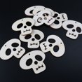 thumbnail image 4 of 10pcs Wooden Embellishments Halloween Decoration Skull Pattern Pendant with Hemp Ropes, 4 of 5