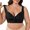 Bras 200#Black, variant on Womens Bras Front Buttoned Backless Comfortable Bra with Adjustable Shoulder Straps and Large Cup Design Seamless Bra