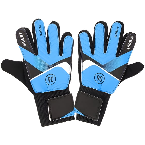 TELOLY 1 Pair of Sports Gloves PU Goalkeeper Gloves Soccer Training Gloves Match Supply