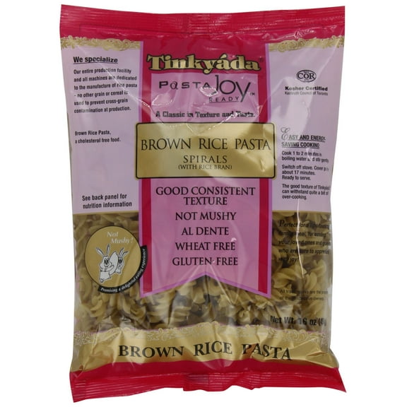 Tinkyada Brown Rice Pasta, Spirals, 16 Ounce (Pack of 12)