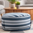 thumbnail image 2 of Outdoor Inflatable Pouf Striped Blue, 2 of 3
