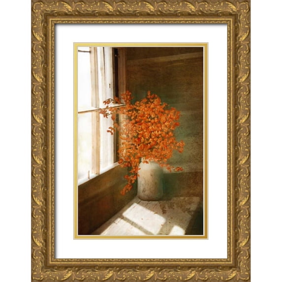 Murdock, Ramona 13x18 Gold Ornate Wood Framed with Double Matting Museum Art Print Titled - Rustic Bouquet