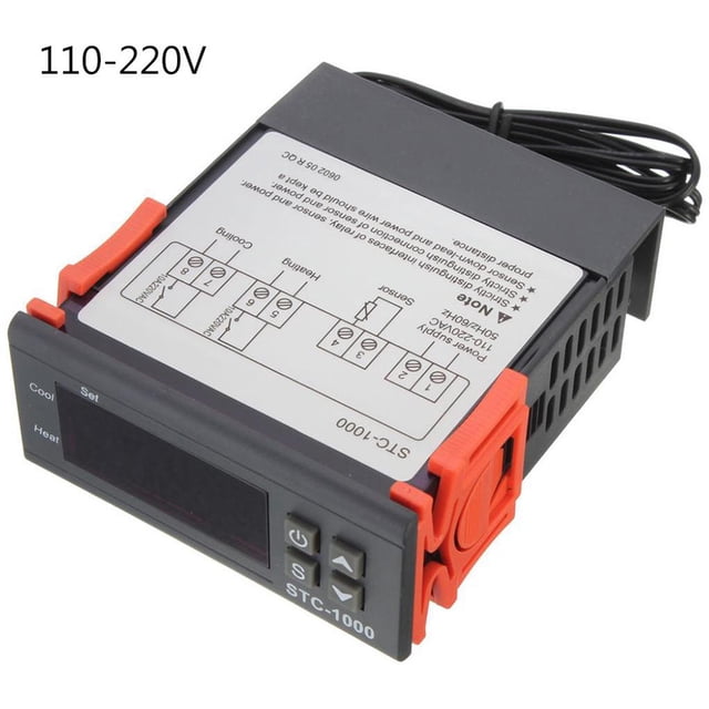 Yuarrent Controlador de temperatura Digital termostato termorregulador para incubadora relé calefacción refrigeración 12V 24V 220V Conjuntos de muebles de dormitorio